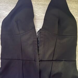 Elegant Black Halter Dress